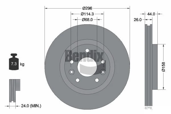 Bendix Front Brake Rotor for Nissan Dualis J10 Qashqai J10 J11 X-Trail T31 - Image 2