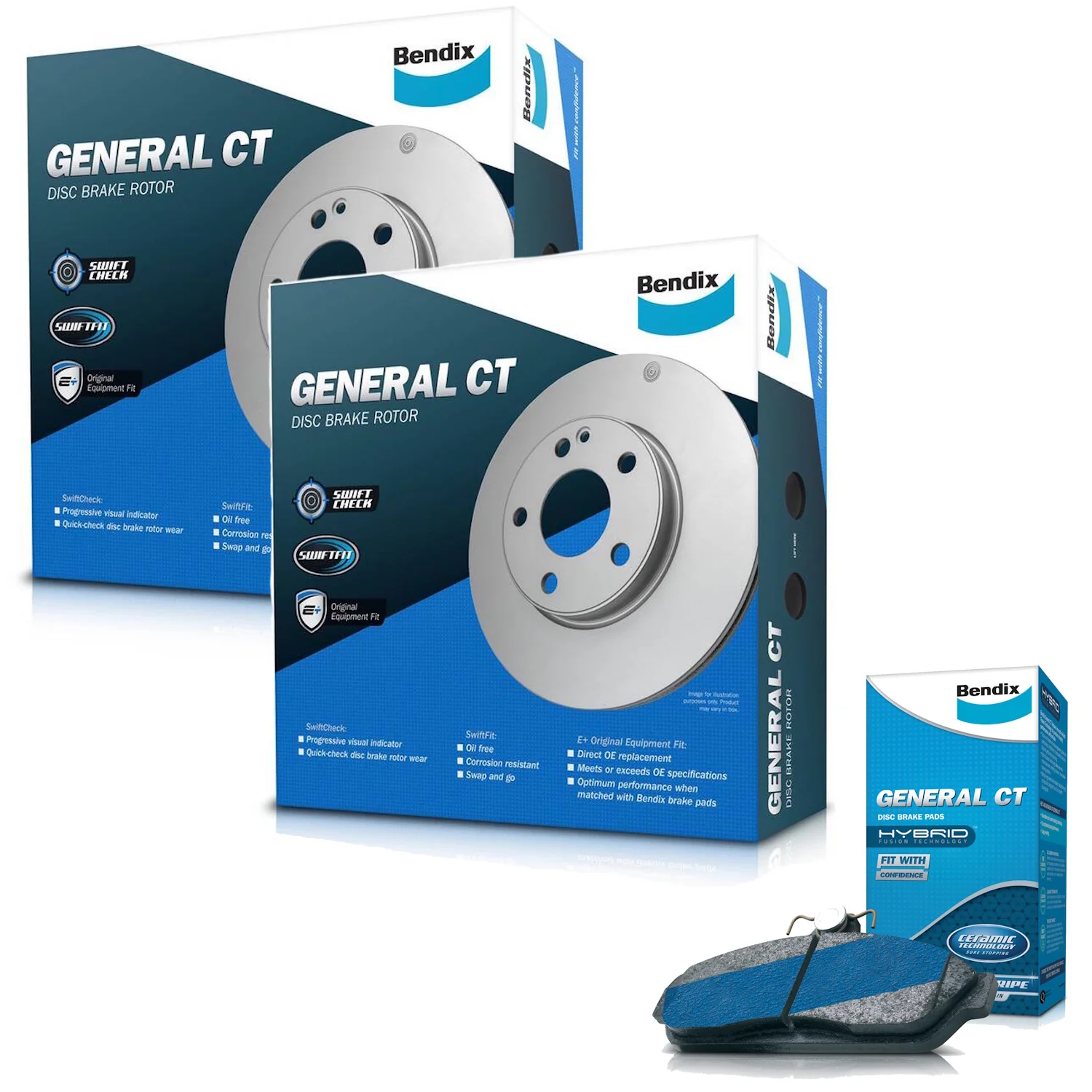 Bendix Front Brake Pads + Rotors for Honda Accord Euro CL9, Accord V6 CP CP3, Accord VTi CP CP2