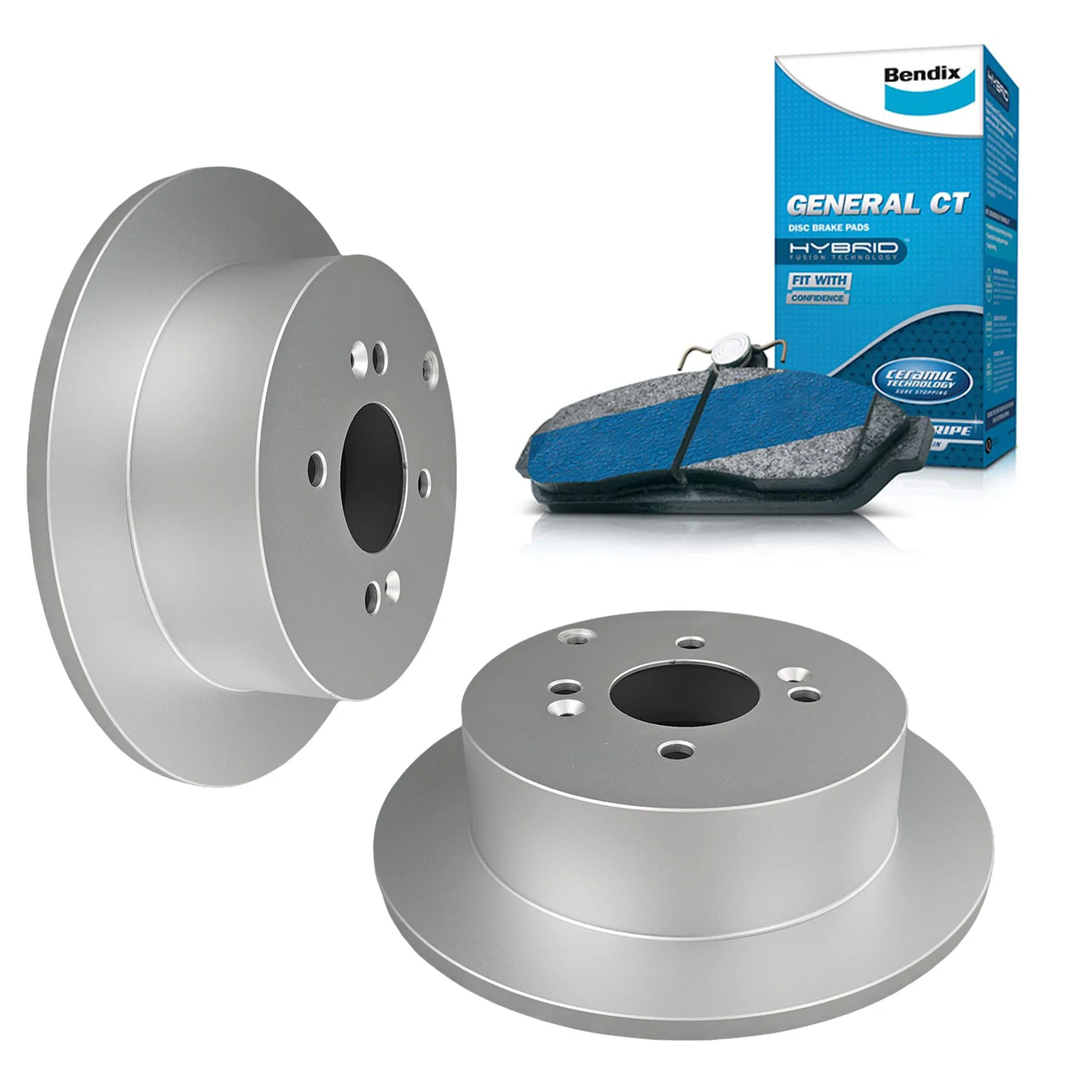 Bendix Rear Brake Pads + Rotors for Hyundai Getz TB DB1451 262mm