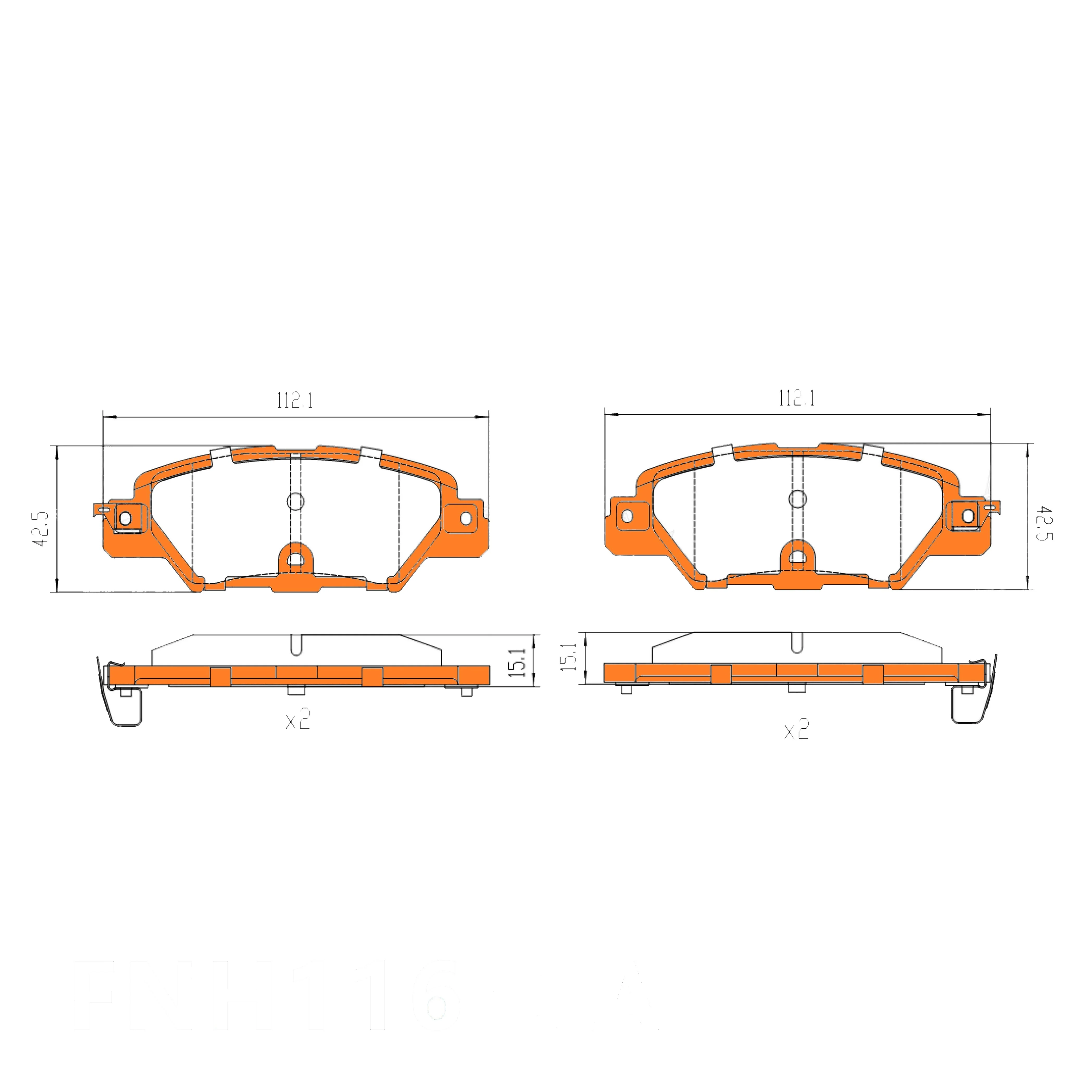 Rear Disc Brake Pad Set For Mazda CX-5 KE & KF 2012 On