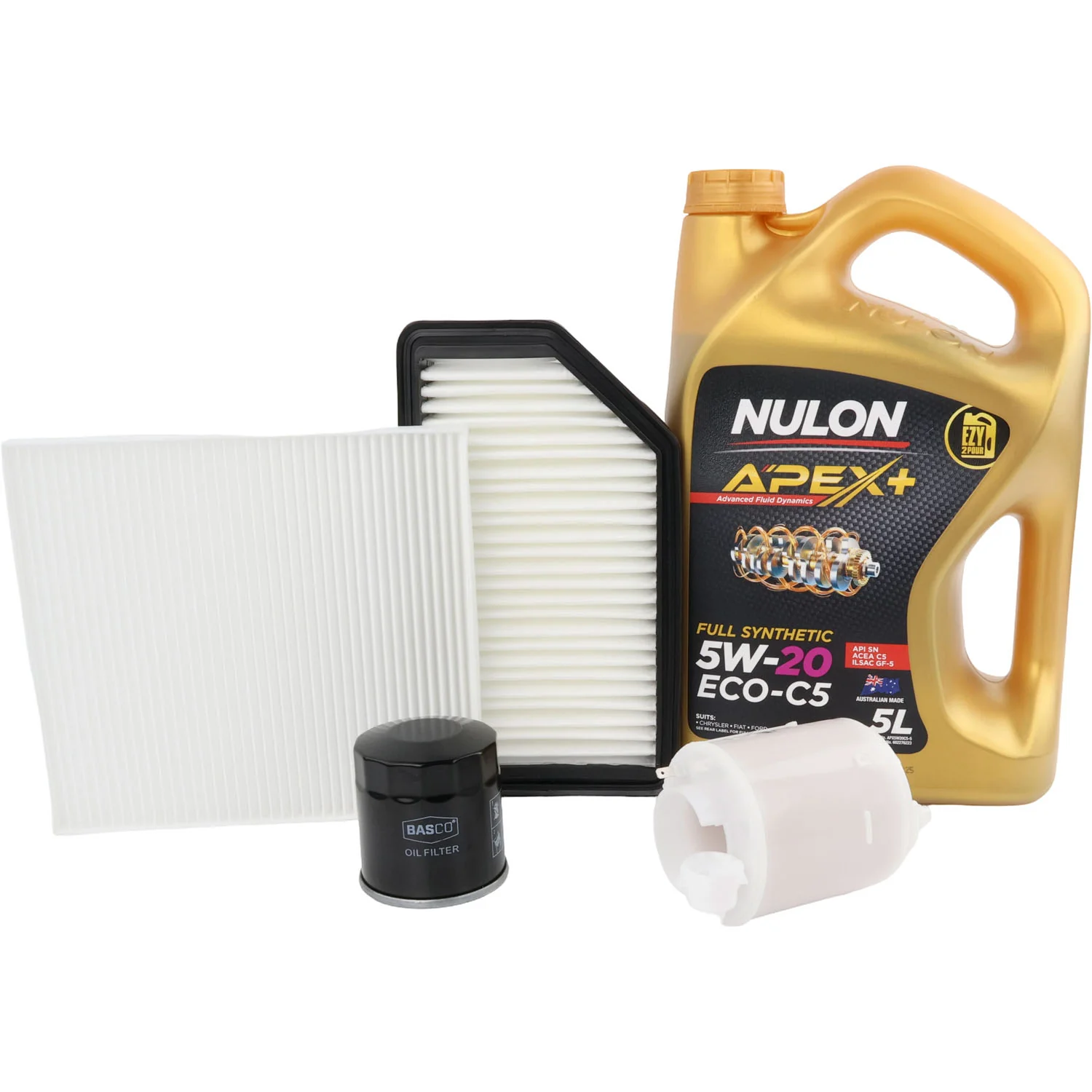 Oil Air Fuel Cabin Filter Kit +Oil for Hyundai Accent RB 1.4L Petrol G4LC 15~17
