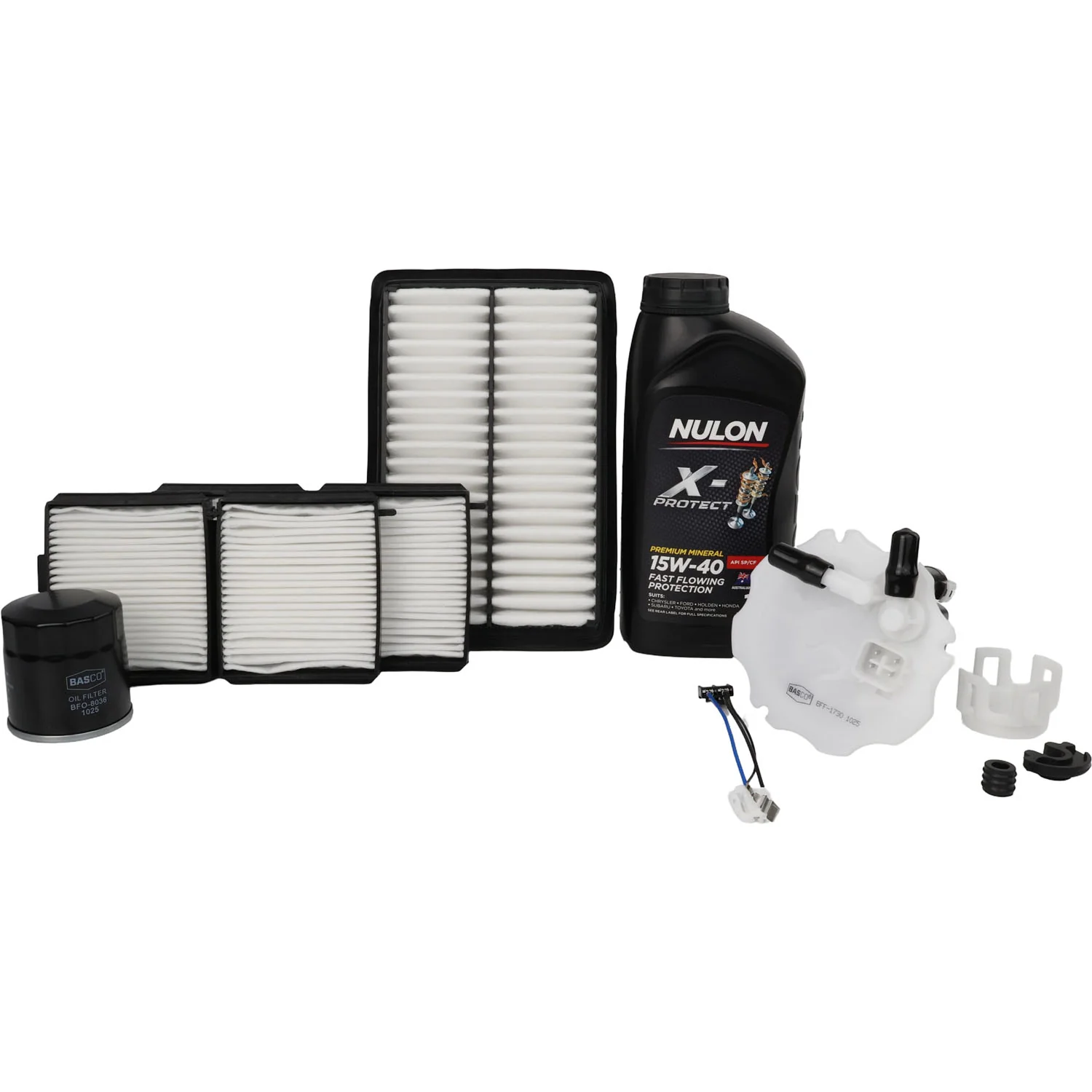 Oil Air Fuel Cabin Filter kit + Oil for Mazda 323 BJ FPDE 1.8L 1998~2003