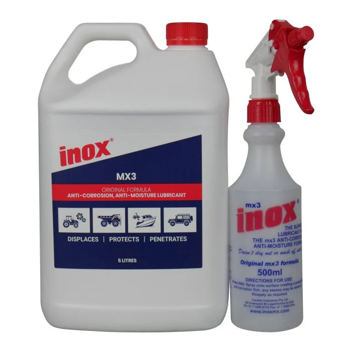 Inox MX3 Anti Corrosion Lubricant 5 Litre + Spray Bottle Applicator