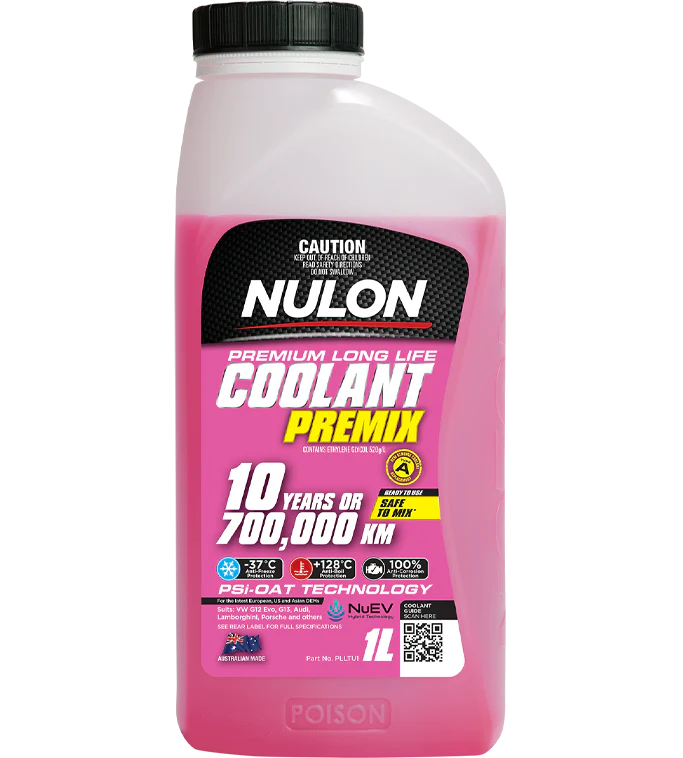 Nulon Pink Premium Long Life Coolant Premix 1 Litre - PLLTU1