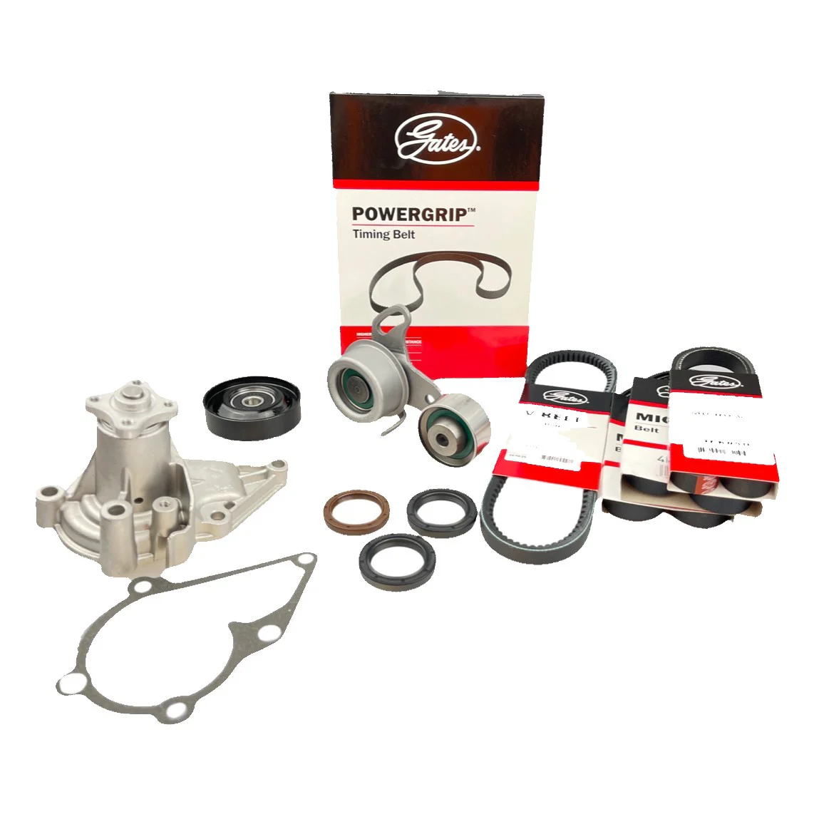 Timing Belt Kit+WP+Drive Belts+Pulley For Hyundai Accent LC MC G4EC G4ED
