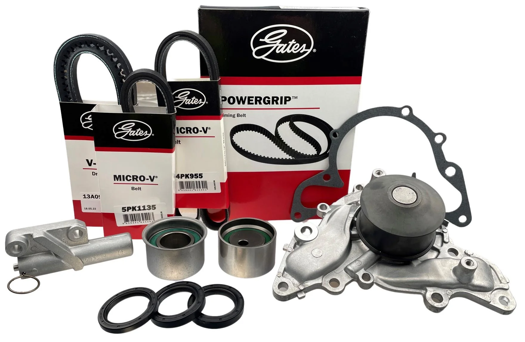 Timing Belt Kit+HAT+WP+Drive Belts For Mitsubishi Triton MK 6G72 3.0L V6
